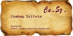 Csabay Szilvia névjegykártya