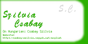 szilvia csabay business card